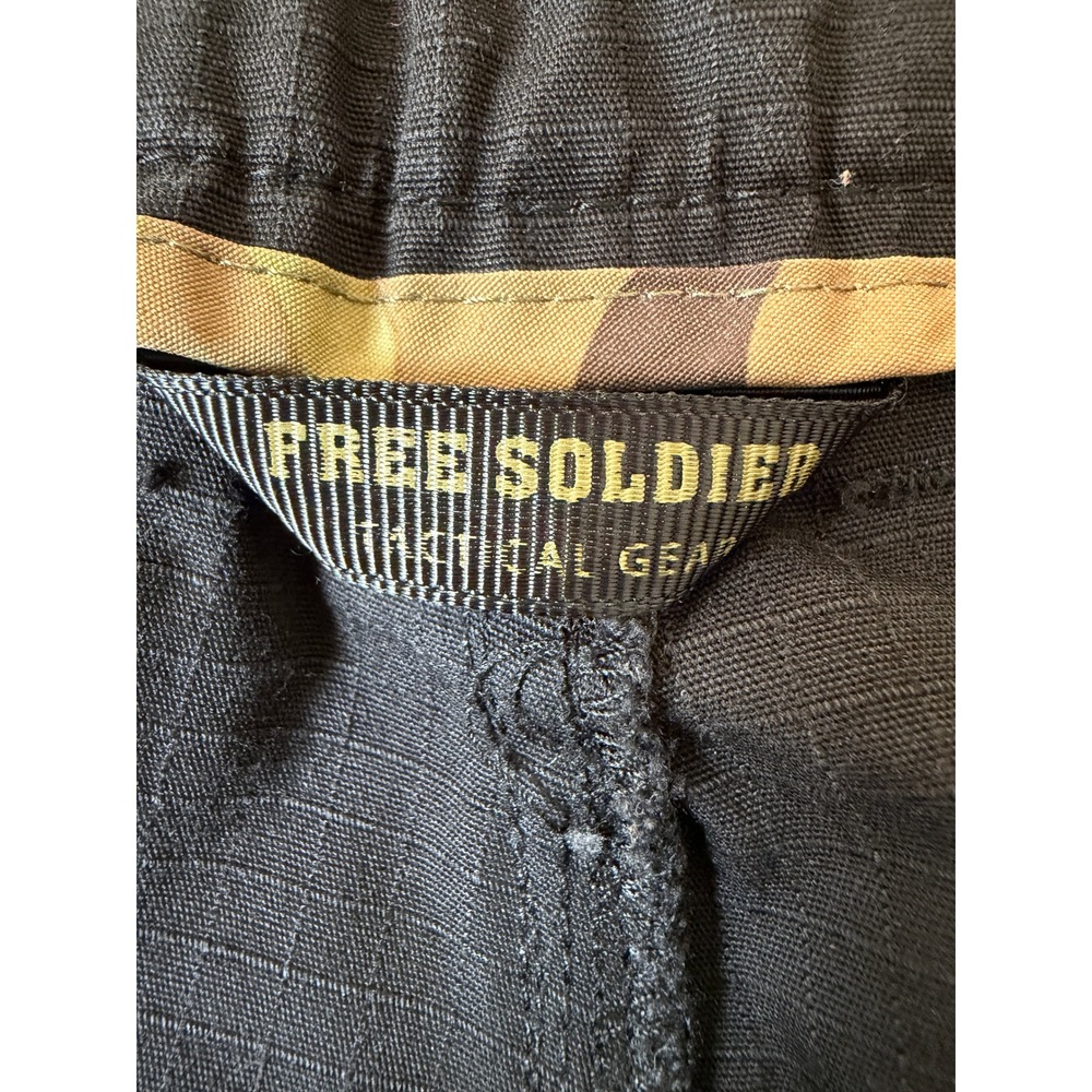 Free Soldier Mens Tactical Ripstop Cargo Pants 42x32 Black Utility Work Hiking - Picture 4 of 6